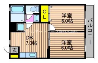 エトワール平野【1階】の間取り