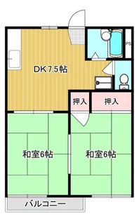 メゾン庭瀬B棟【2階】の間取り