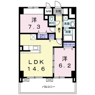 ケイマイティ Ⅱ【13階】の間取り