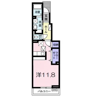 ベル ソレイユA【1階】の間取り
