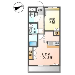 グランドウルス中島【1階】の間取り