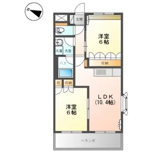 リビュール・エスポアA【1階】の間取り