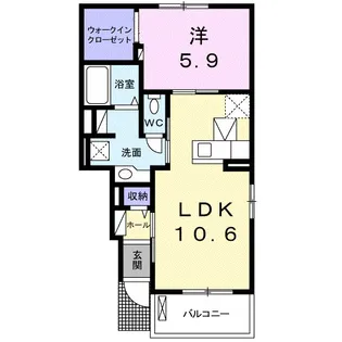 ウインダムヒルズⅢ【1階】の間取り