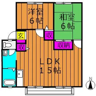 ノースウインド【101号室号室】の間取り