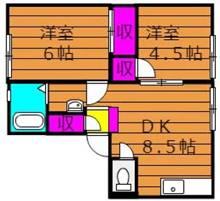 メゾンセンチュリー【A203号室号室】の間取り
