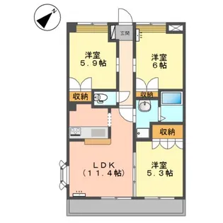 リッチフィールド【2階】の間取り