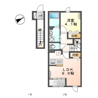 仮)スターテラスⅡ中島【2階】の間取り