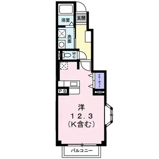 マ−ヴェラスA【1階】の間取り