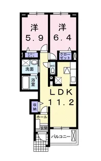リトルツリーフィールド【1階】の間取り