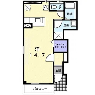 エピナール ララB【1階】の間取り
