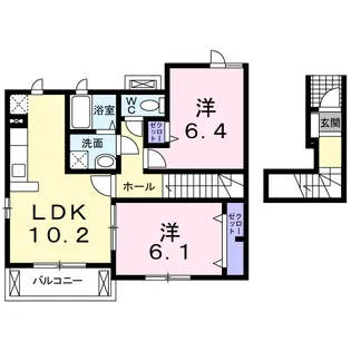 シェソワ C【2階】の間取り