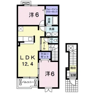 イーストリッチB【2階】の間取り