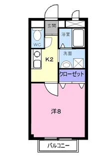 天神ヒルズB【2階】の間取り