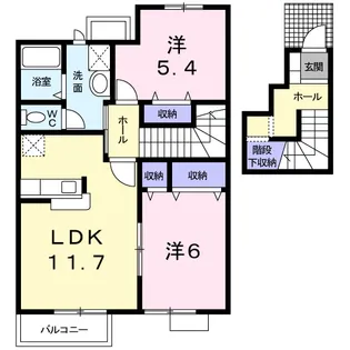 サンライズプラザⅡ【2階】の間取り