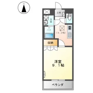 ピアッツア紗梨【101号室】の間取り