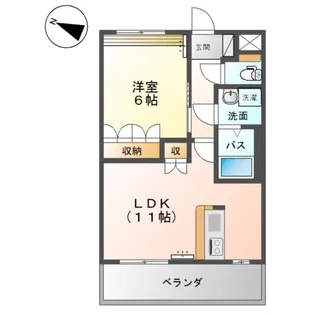 サンテ・フルール【2階】の間取り