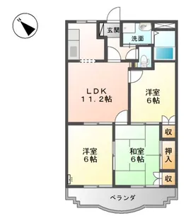 サンライズ【1階】の間取り