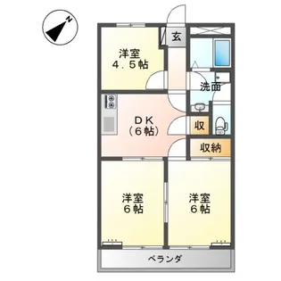 グレースタウンⅠ【2階】の間取り