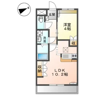 グランドウルス中島【1階】の間取り