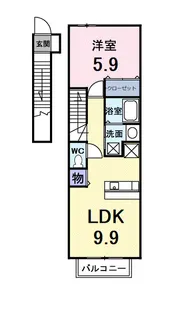 アプローズB【2階】の間取り