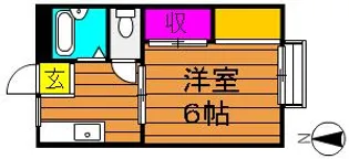 コーポ吉備路【B201号室号室】の間取り