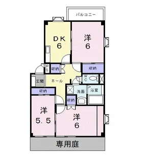 アクセス吉岡B【1階】の間取り