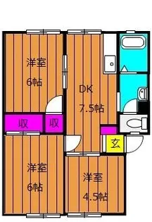 アンダンテ福井 A【102号室号室】の間取り