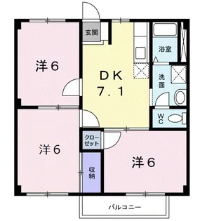 ニューシティ山崎【1階】の間取り