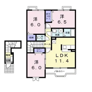 岡山県浅口市金光町大谷【アパート】の間取り