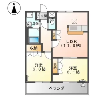 アルファ【103号室】の間取り