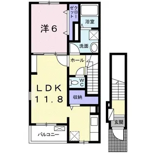 エレガンテ倉敷【2階】の間取り