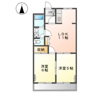アメニティーハイツ【2階】の間取り