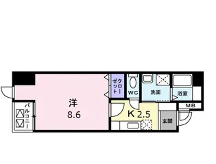 グレース栗林【5階】の間取り