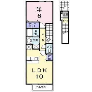 グランデy B【2階】の間取り