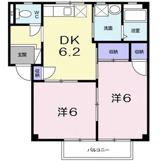 シーフォレスト B【2階】の間取り