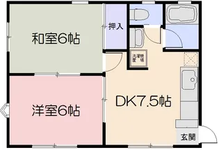 メゾン浜野B棟【1階】の間取り