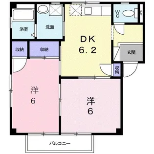 シーフォレスト B【2階】の間取り