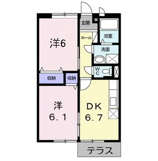メゾン・ド・フローラ【1階】の間取り