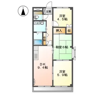パストラル南町【3階】の間取り
