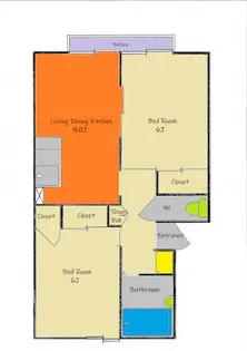 パストラル福田【A205号室】の間取り