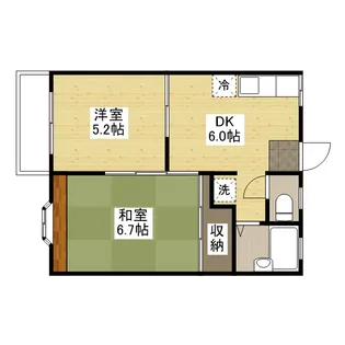 エルハイムB棟【101号室】の間取り