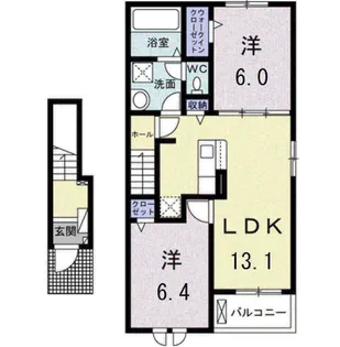 フィレールB【2階】の間取り