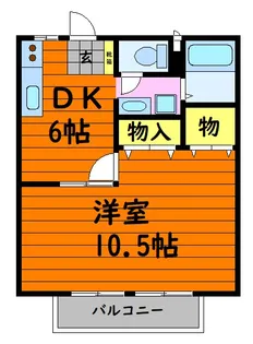 サンシティ福島A棟【2階】の間取り