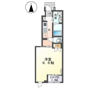 仮)シェルル中畝【1階】の間取り