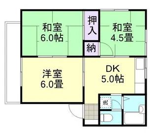 コーポ岸本 A棟【201号室】の間取り