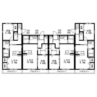 ウィスタリア【1階】の間取り