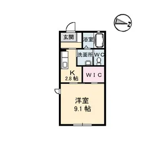 サンパティーク【203号室】の間取り