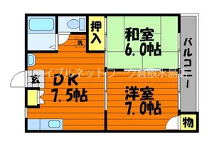 ハイツ高砂【2階】の間取り