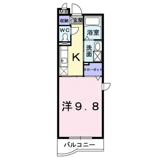 フラン・ヴェルジェ【3階】の間取り