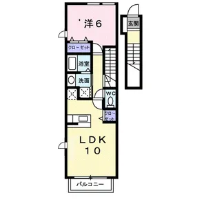 アパルトマン リシェス【2階】の間取り